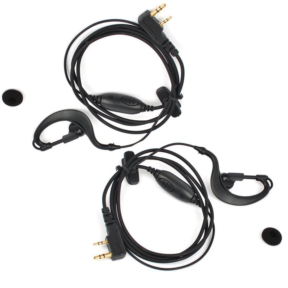 2 st 2-pin G-Ring Vorm Headset Headset Security VOX Mic Voor Kenwood Twee Manier Radio TK-3170K, TK3173, TK-3200, TK3200L,