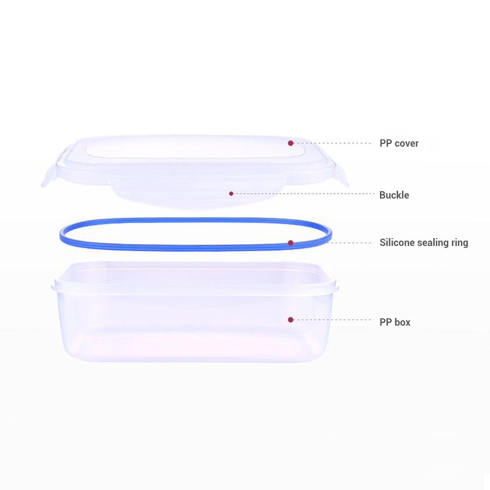 380/800/1100ml Plastic Bento Box Meal Storage Food Prep Lunch Box Reusable Microwavable Containers Home Lunch Box