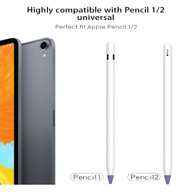 8 stuks potloodpuntbeschermers voor apple pencil 2nd, 1st mute siliconen penpuntbeschermer voor potloodhoes, screenprotector voor ipad pro-hoes