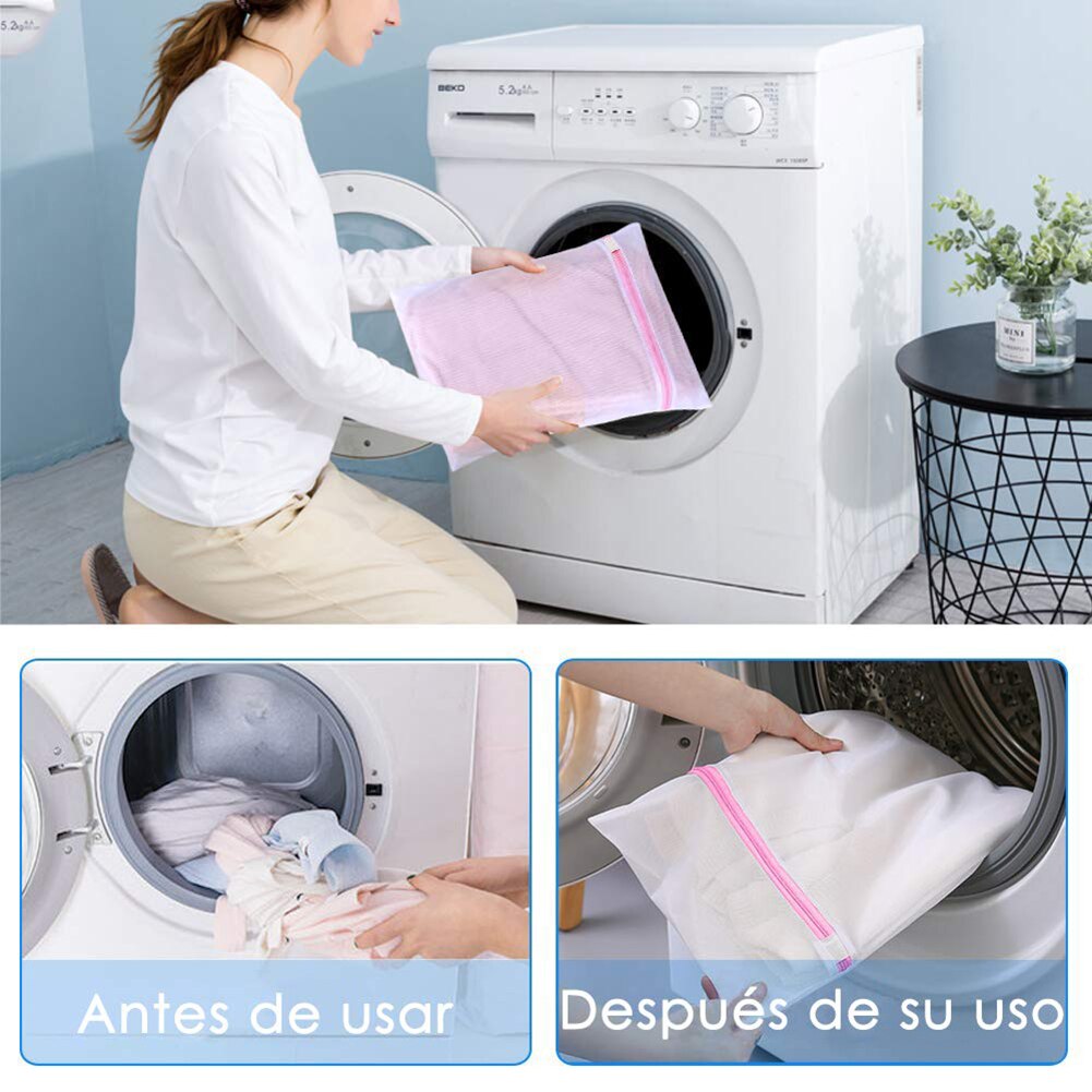 5pcs Zippered Mesh Laundry Bag Washing Net Bag For Underwear Sock Washing Machine Pouch Clothes Bra Bags Organization