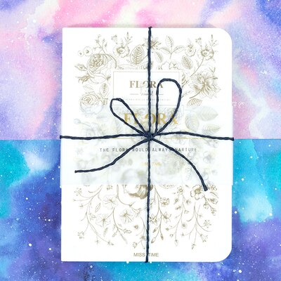 Carnet de croquis Vintage, carnet de croquis en papier blanc pour journal intime, dessin, peinture, rétro, fleurs, carnet de croquis, fournitures scolaires, de bureau,: H Notebook