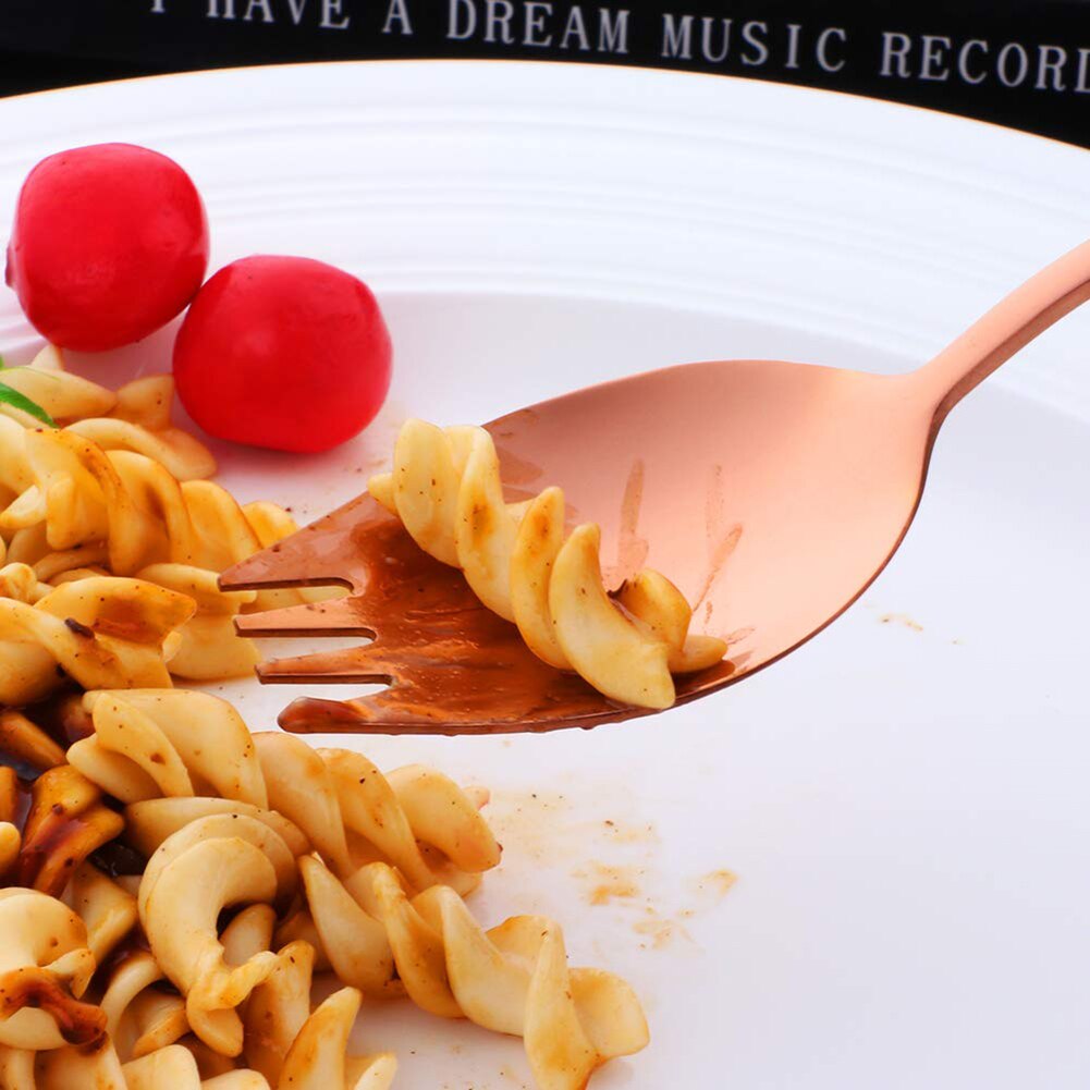 2 in 1 Multifunction Spork Spoon Fork Noodle Fruit Salad Kitchen Restaurant Tool