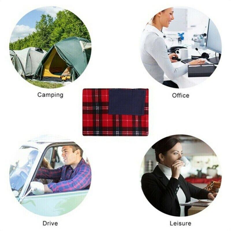 Coperta elettrica coperta riscaldata USB 5V con tasca piccola, tappeto riscaldante caldo invernale di sicurezza 8x65cm per ufficio auto casa bambino