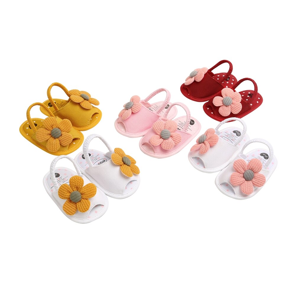 Sandales de princesse tournesol pour bébé fille, chaussures d'été décontractées, souples et légères, pour les premiers pas