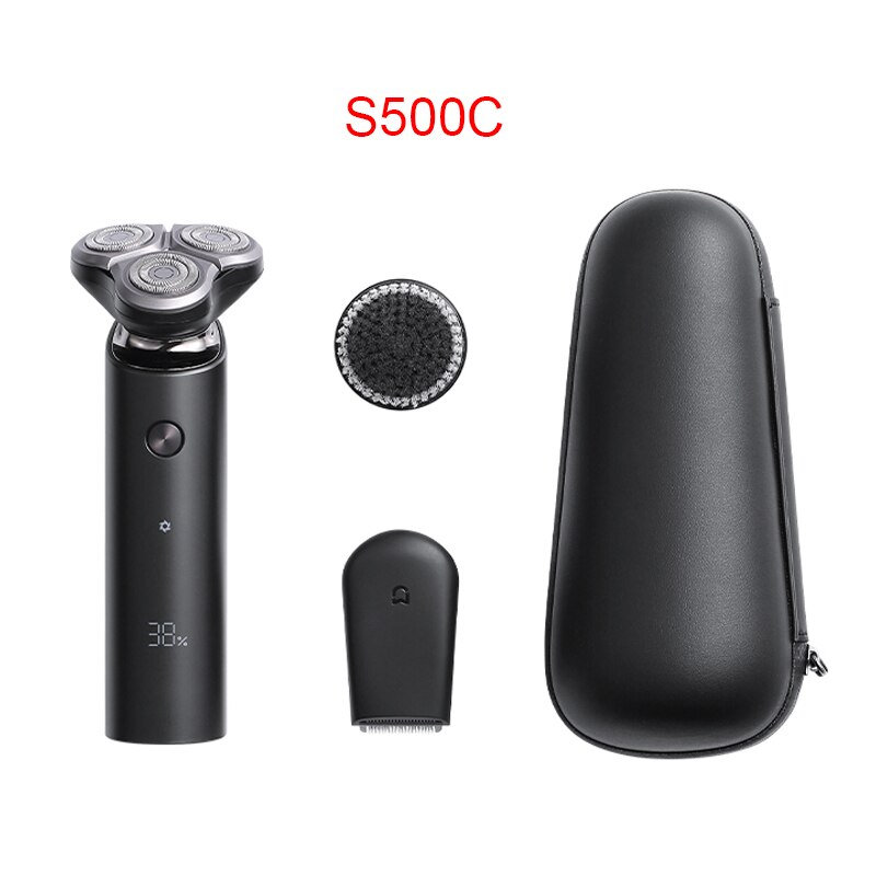 Xiaomi Mijia Elektrische Rasierer S500 S500C 3 Kopf biegen Rasiermesser Trocken Nass Rasieren Waschbar Tragbare Bart Trimmer Gesicht Reinigung 3 in 1: s500c