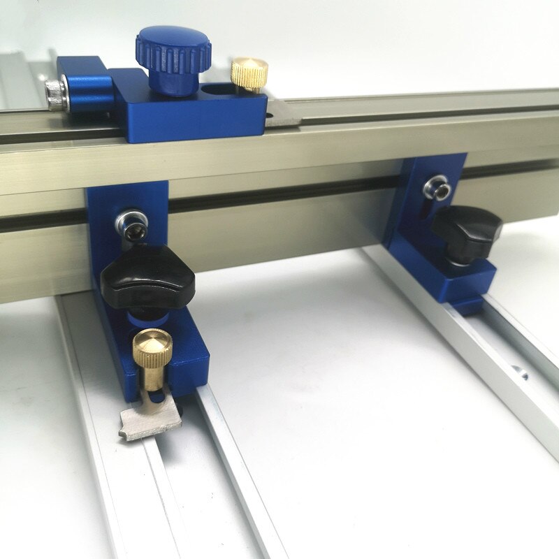 Miter Track Stop Aluminum Flip Stop T Slot Miter Gauge Fence Connector Woodworking Saw Table Sliding Brackets Chute Limiter