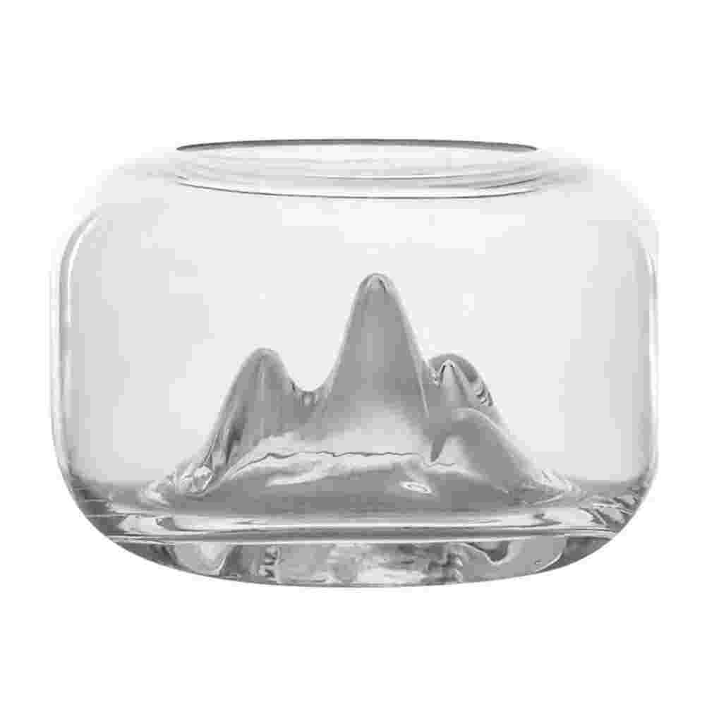 1Pc Desktop Fish Tank Decorative Glass Aquarium Hydroponic Tank (Transparent)