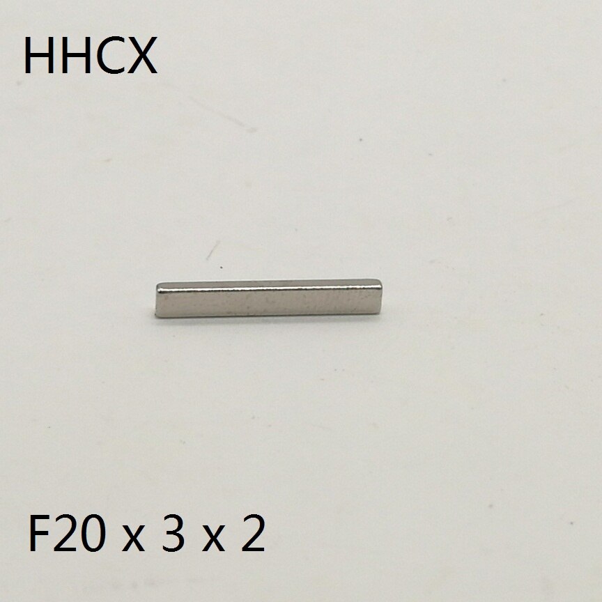10 20 50 100 unids/lote imán 20*3*2 N35 bloque de imán de neodimio hierro boro (NdFeB) 20x3x2 imanes 20 x 3 x 2 para Motor