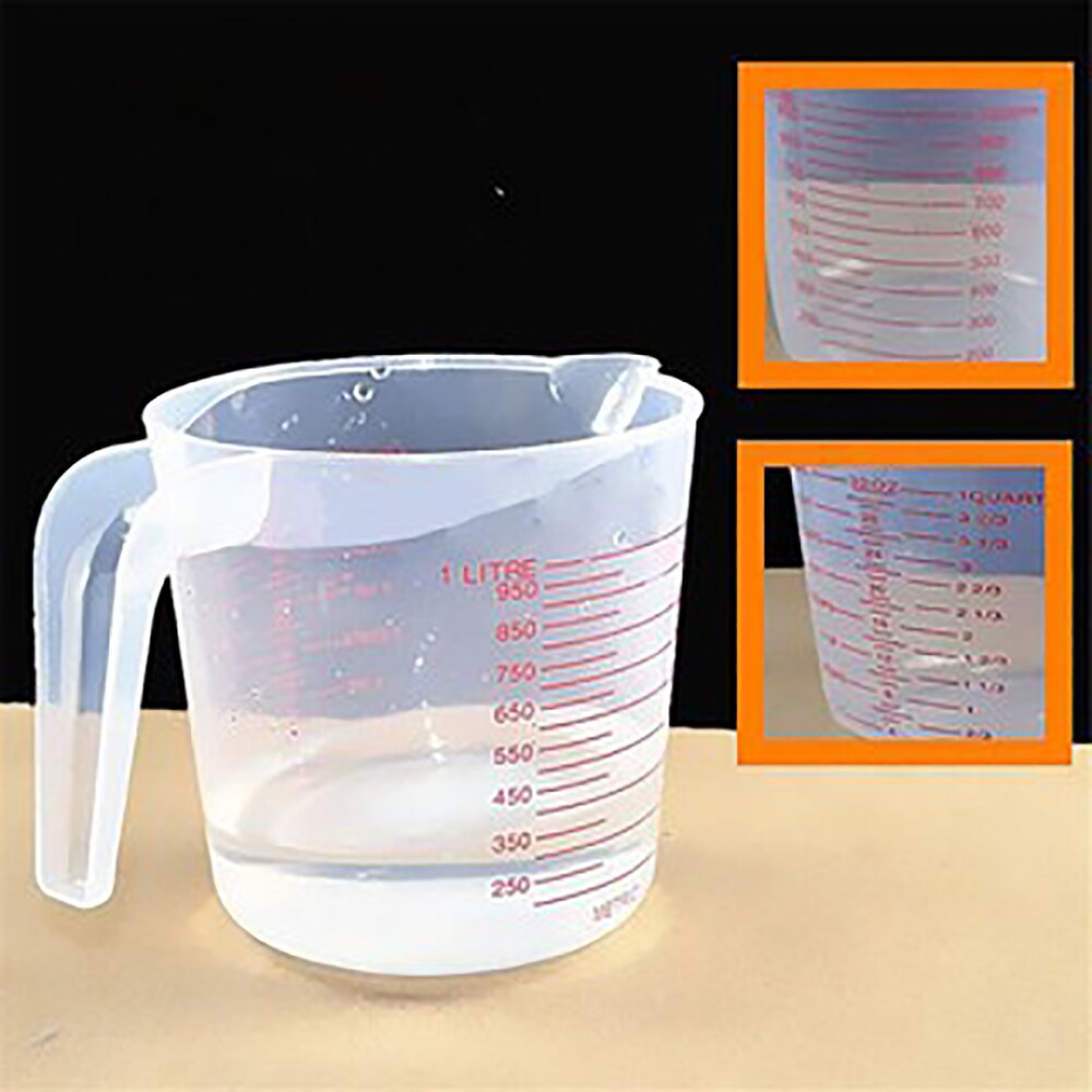250/500/1000ml Plastic Measuring Cup Cup Scale Surface Cooking Bakery Container Scale Show Graduated Volumetric Container Tool