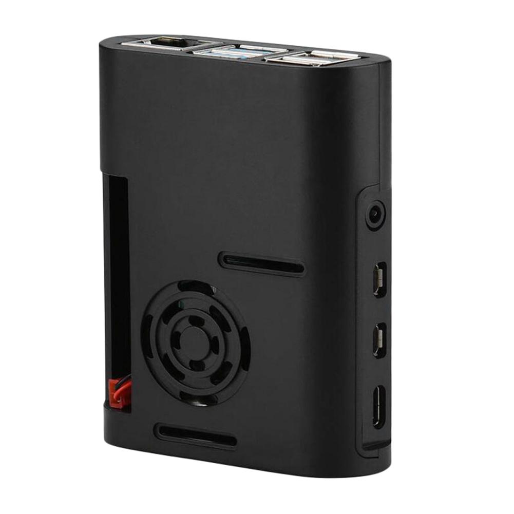 ABS Shell Metal Micro Injection Molded Case Development Board Box With Cooling Fan For Raspberry Pi 4th Generation