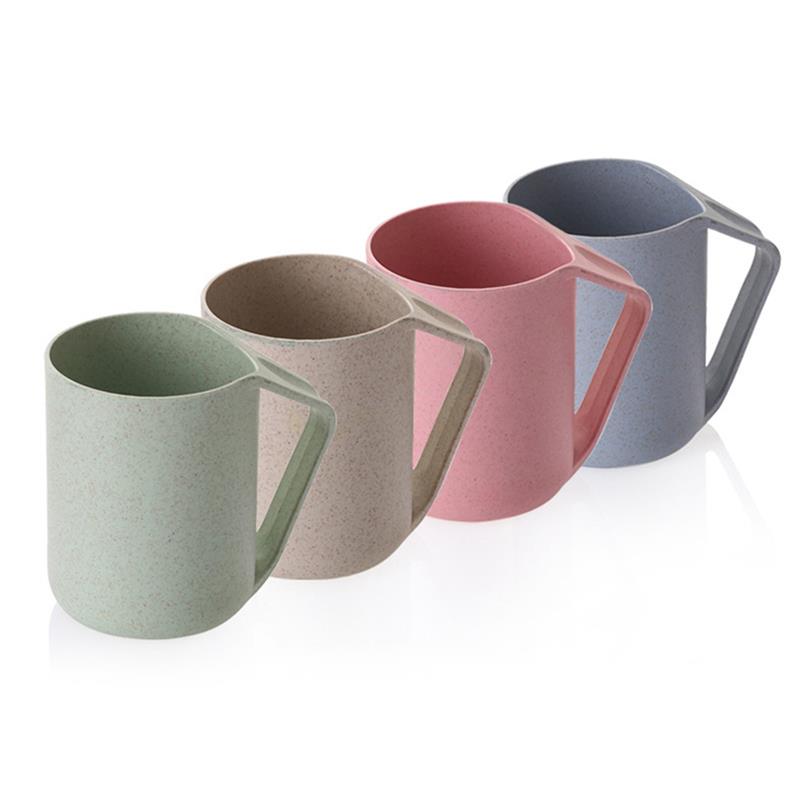 Bathroom Cup Fashionable Wheat Straw Unbreakable Toothbrush Cup Bathroom Mug For Water Toothbrush Drinking Utensils Home Use