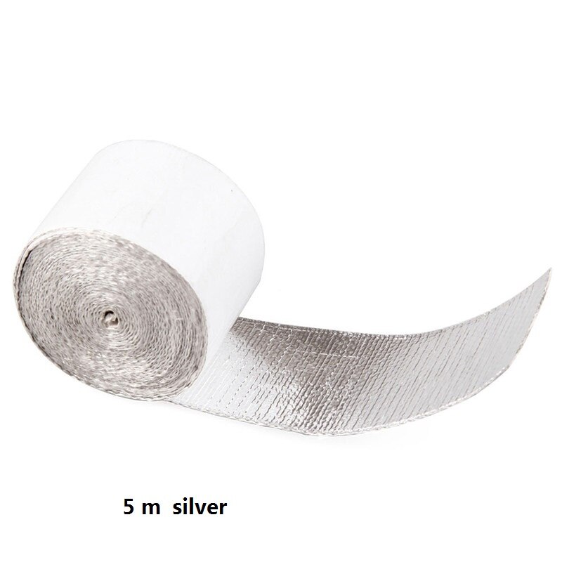 Fiberglass Roll Backed Adhesive Reflective Gold High Temperature Heat Shield Wrap Tape Multiple size 5/9/10 meters: Gold