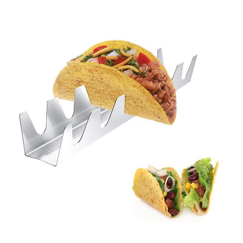 Soporte para tacos de acero inoxidable, soporte y práctico para horno, lavavajillas, restaurante, accesorios de cocina, herramientas