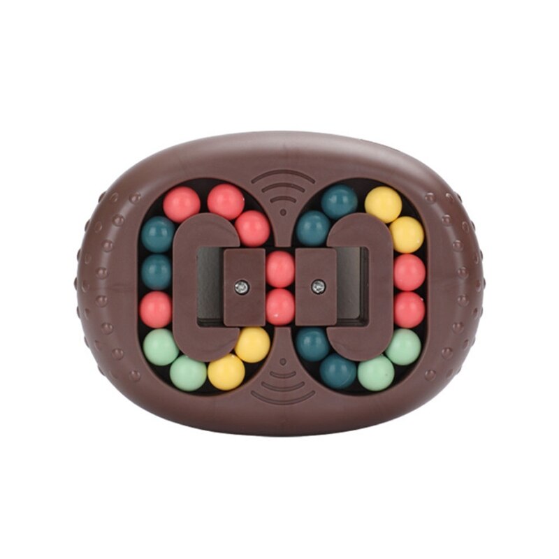 Antistress Puzzle Fidget Toy con perline bavaglio interattivo novità Spinner sensoriale giroscopio per terapia dell&#39;autismo: brown