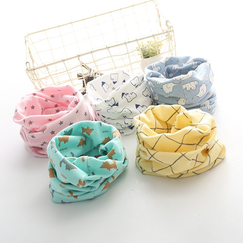 Cotton Baby Scarf Baby Bibs For Boys Girls Burp Cloths Baberos Lovely Kids Collars O Ring Neckerchief