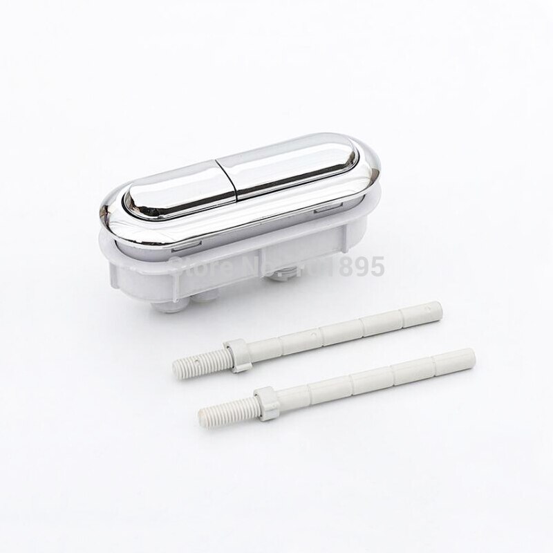 ABS Material Chrome with Black Color Square Models of Toilet Flush Valve Push Button