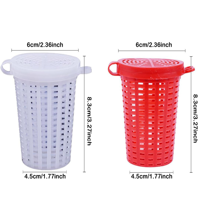 10 stuks Visaas Kooi Val Vis Lokken Feeder Mand Houder Plastic Aas Emmer