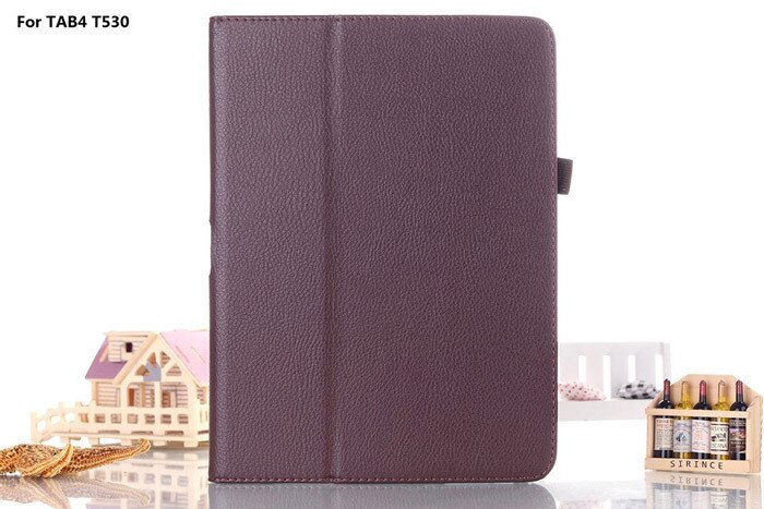 Flio Leather Stand Case Cover for Samsung Galaxy Tab 4 10.1 SM T530 T531 T535 Tablet: Brown