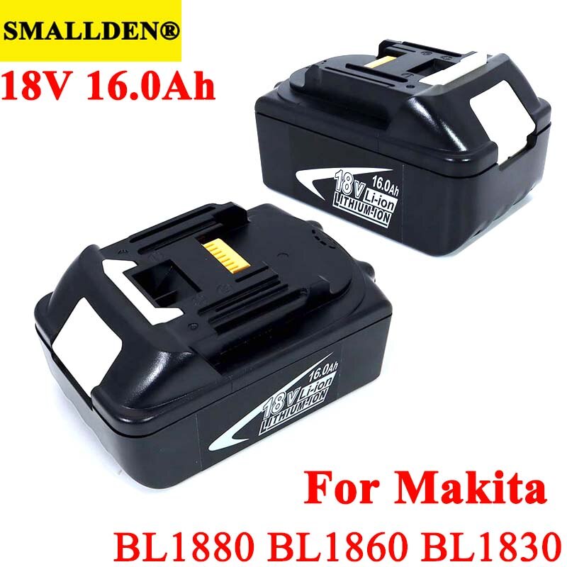 18V 16Ah 12Ah Rechargeable Battery 16000mah Li-Ion Battery Replacement Power Tool Battery for MAKITA BL1880 BL1860 BL1830 BL1820: 18V 16Ah 2PCS