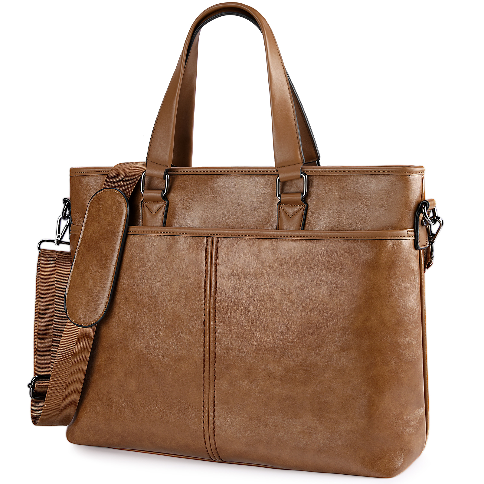 Lubardy Borsa tote da viaggio d'affari Borsa tote in pelle Borsa a tracolla grande con manico superiore Borsa a tracolla impermeabile per laptop