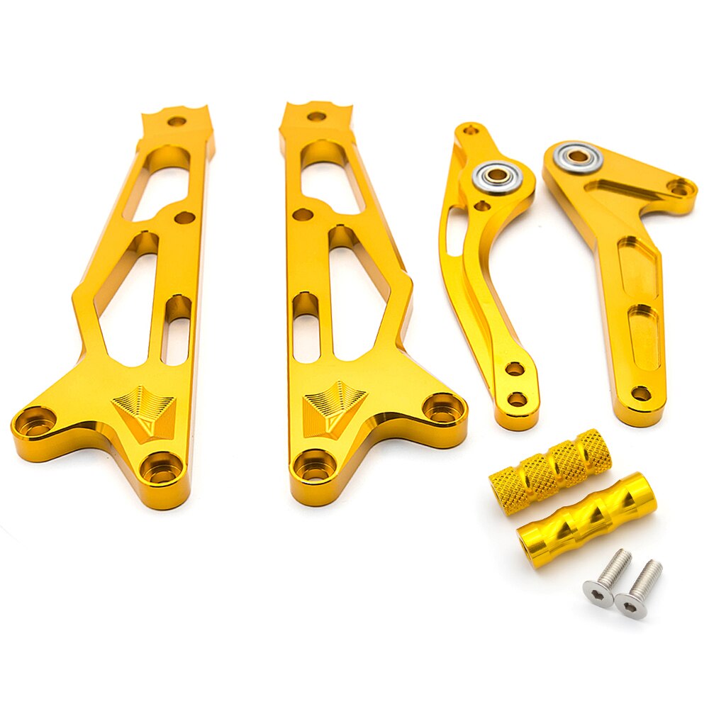 For Honda GROM MSX125 CNC Aluminum Alloy Motorcycle Rearset Footrest Footpeg Pedal Rear set Foot rest Accessories Part: A set Gold