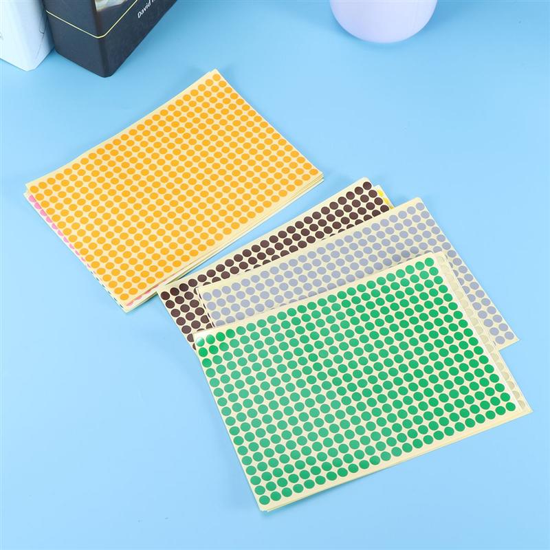 30 stücke 6mm Bunte Punkte Aufkleber Etiketten Klebstoff Druck Papier Punkt Etikett Klassifizierung markieren Aufkleber für Erwachsene freundlicher