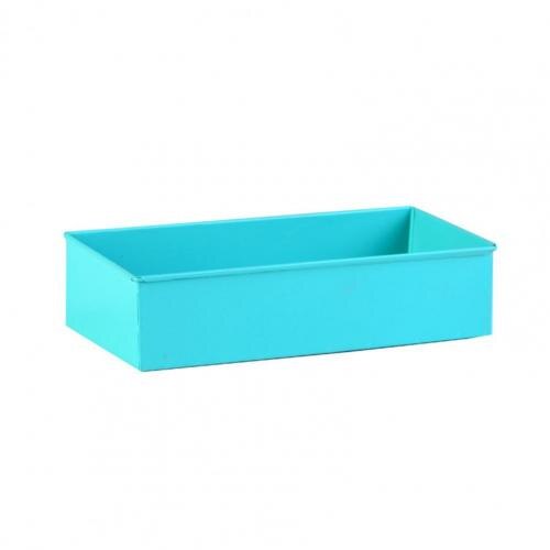 Exquisite Durable Minimalist Style Window Box Iron Flower Pot Rectangular for Yard: Lake Blue