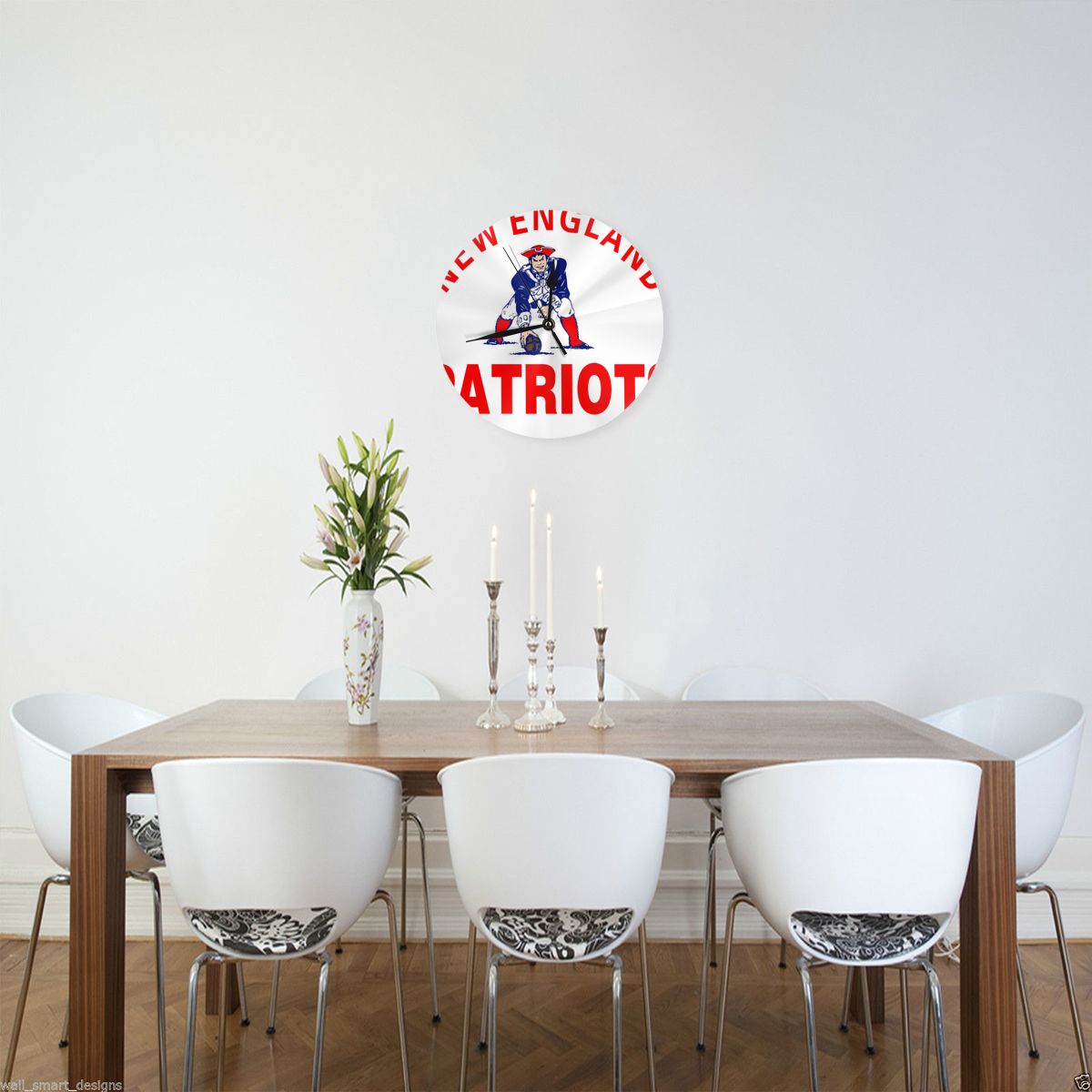 England Patriots Patriots Football Watches Wall Decor Room Wall Clock Large Clock Digital Clock Led
