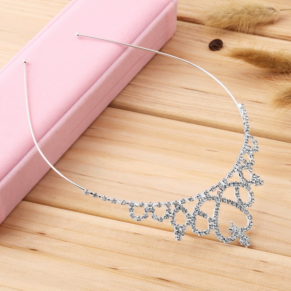 Diadema de corona de flores para niña, Tiara para graduación, tamaño infantil, diadema de princesa para bebé, accesorios para el cabello para niña: Default Title