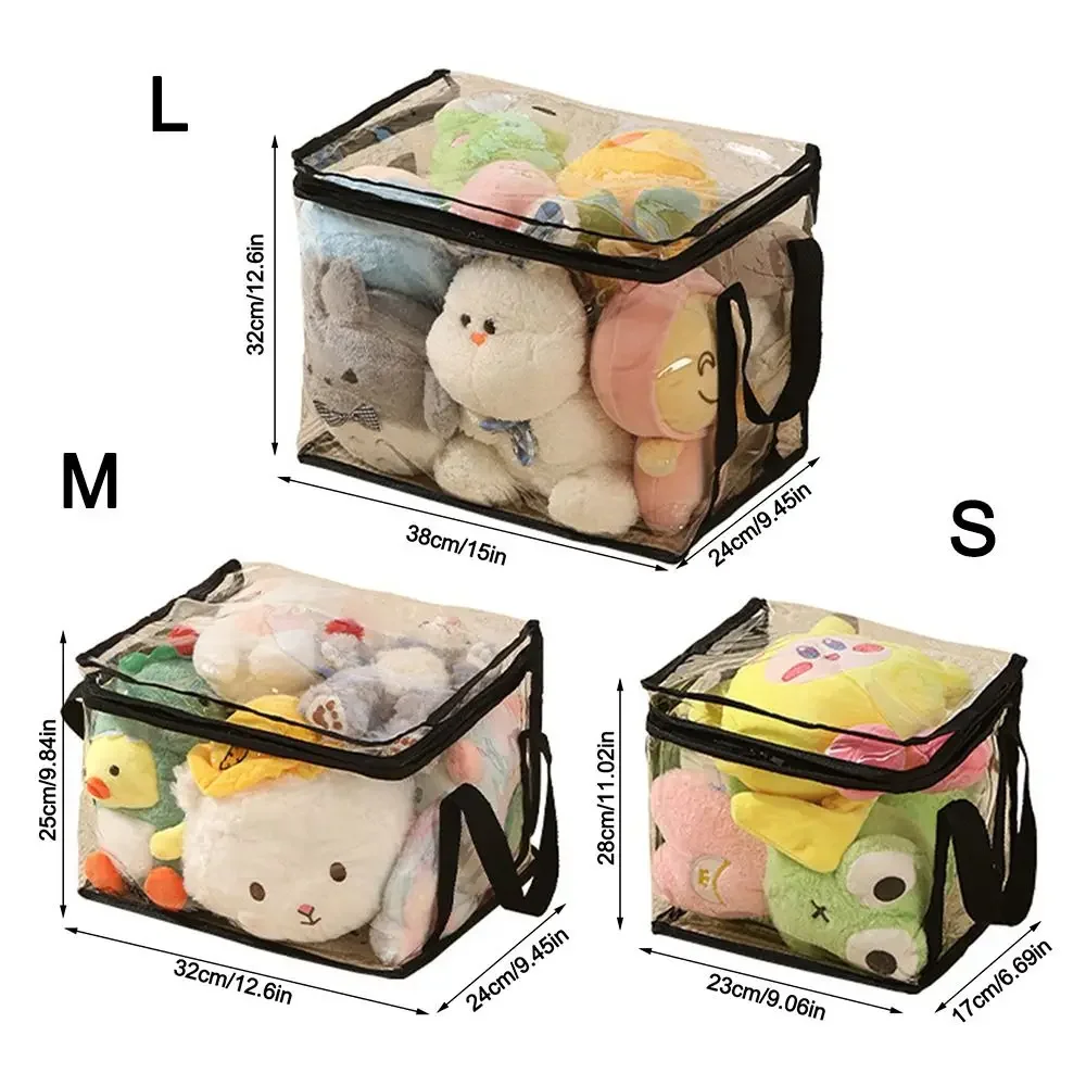 Caja de almacenamiento de juguetes impermeable de PVC, bolsa plegable multifuncional de gran capacidad, bolsa de almacenamiento transparente impermeable a prueba de polvo para el hogar