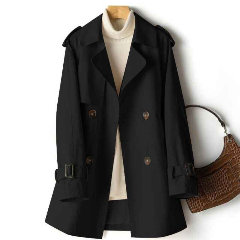 Women Trench Coat Autumn Korean Double-breasted All-Match Casual Loose Female Windbreaker Outerwear Overcoat Ladies