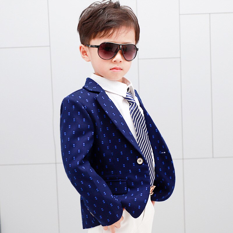 kind past zo cool dot bloemen kids jas zachte school jongen blazers slim en knappe jas goede maat 3-12 jaar