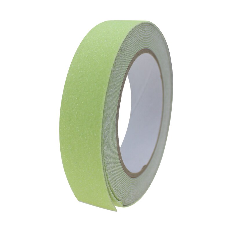 Ruban adhésif antidérapant, bande de sécurité lumineuse, brille dans la nuit, bande de préhension antidérapante, bande Abrasive pour escaliers, plancher: Glow 2.5cm x 5m