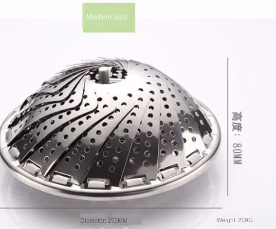 Plat pliant vapeur inox alimentaire vapeur panier maille légumes cuiseur vapeur extensible Pannen outil de cuisine