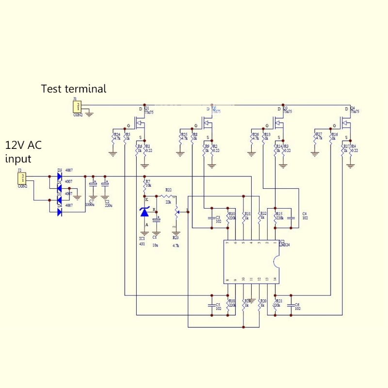 150W 10A Constant Current Electronic Load Tester Battery Discharge Capacity Test 94PC