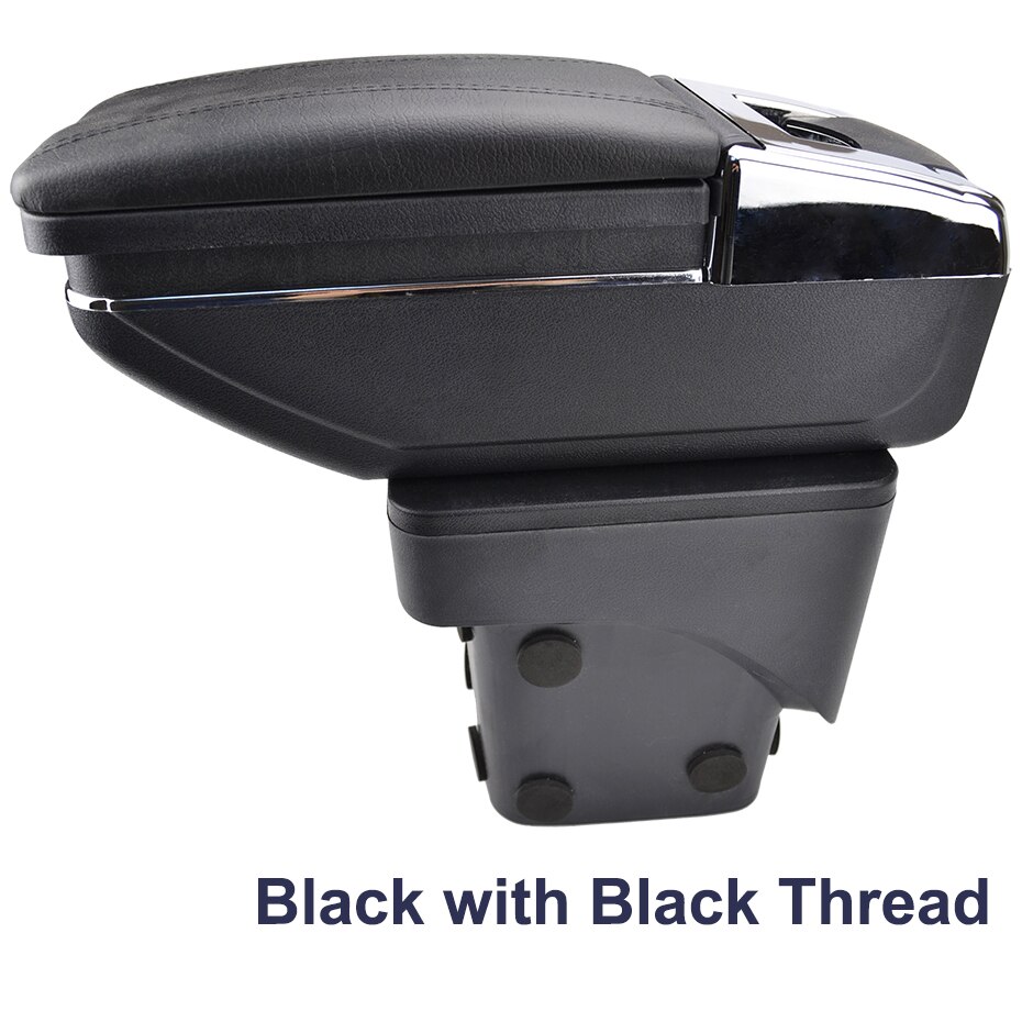 Center Centre Console Storage Box For Ford Focus 2 Mk2 2005 Armrest Arm Rest Rotatable: Black thread