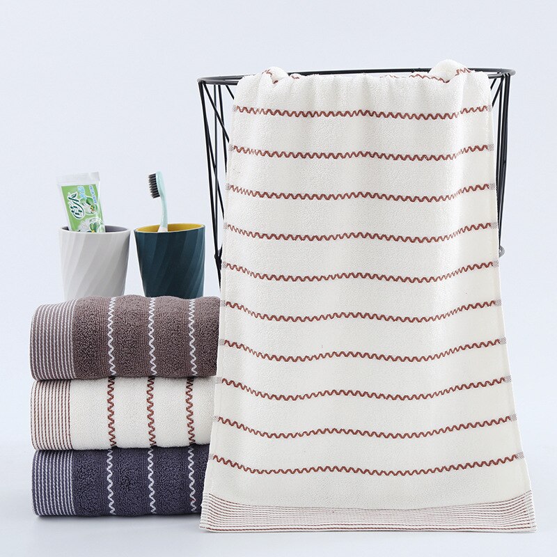1/2/3pcs/set Bath Towel Adult Thickening Strong Absorbent Bath Towels Cotton Household Men Women Couple Big Towels Beach Towel: 34x74cm White 2pcs
