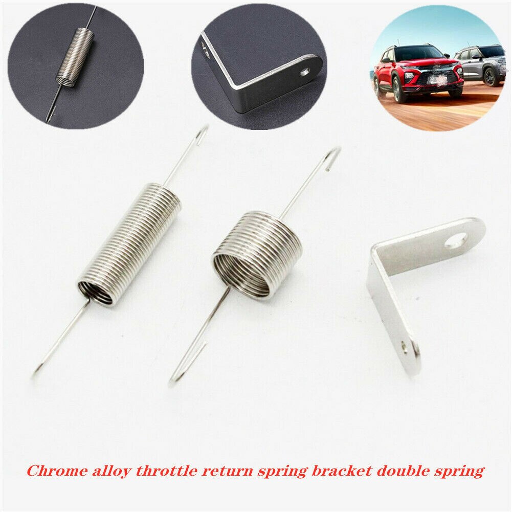 3pcs/set Repair Tools L Bracket Chrome Replacement Parts Easy Install Throttle Return Spring For Chevy 302 350