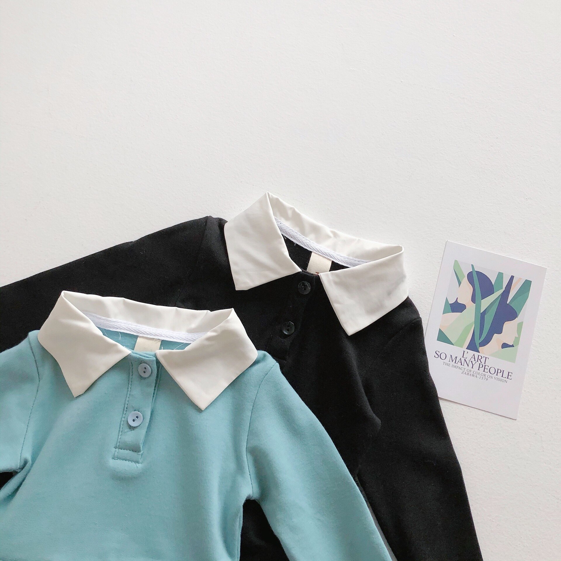 WLG Girls Caual Dresses Kids Spring Autumn Black Blue Ruffle Dress Baby Girl All Match Clothes for 2-6 Years