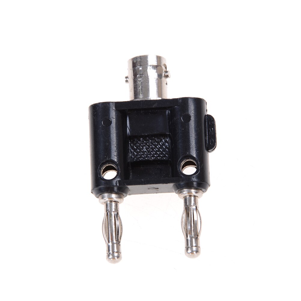 1Pcs Adapter 4Mm Banaan Plug Bnc Vrouwelijke Jack Naar Twee Dual Mannelijke Connector Plug-In Type adapter Connector