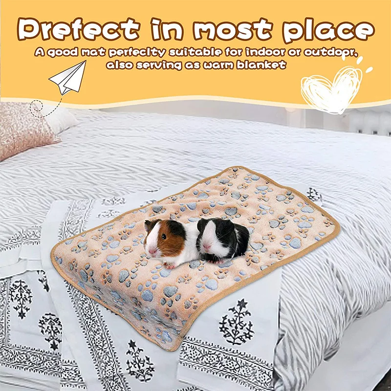 Hamster Cavia Deken Kleine Huisdier Artikelen Soft Warm Bed Slaap Mat Flanel Fleece Pad Voor Konijn Egels Conejos Accessoires