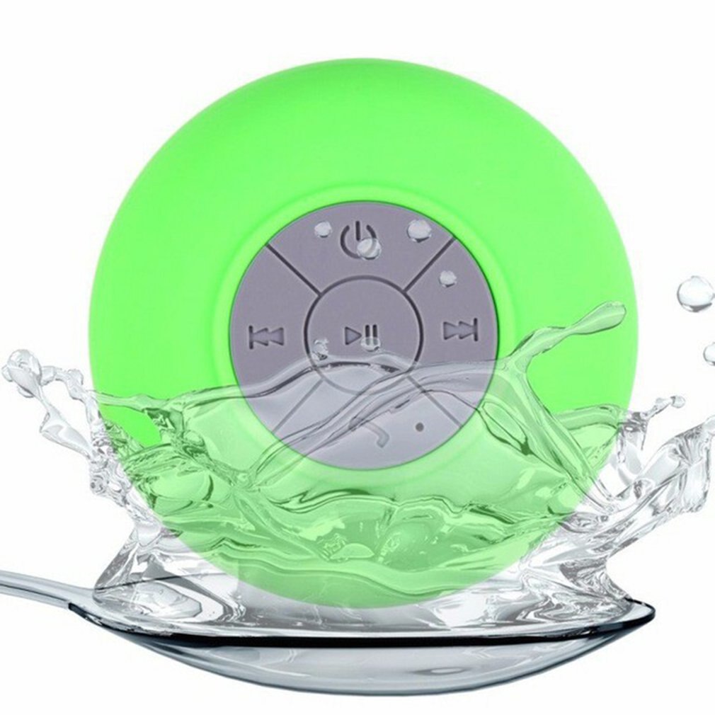 Mini Bluetooth Draagbare Draadloze IPX4 Waterdichte Douche Speaker Handsfree Sucting Mic Auto Badkamer Draadloze Audio Transmissie: green