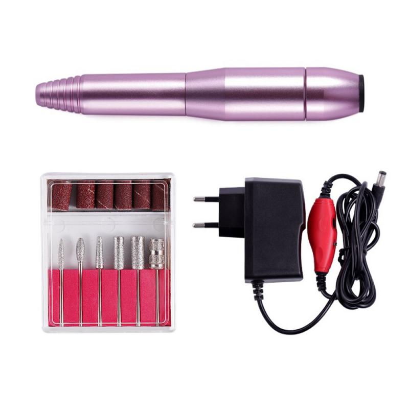 Professionele Manicure Machine Set Elektrische Nail Boor Bits Mill Cutter Nail Art Schuren Bestand Gel Cuticle Remover Keramische Cutter: 09 EU PLUG