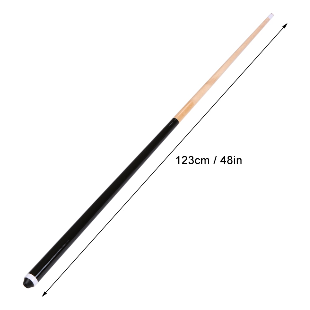 Camping 2-Piece Wooden Pool Cue Stick 48In Junior Kid Billiard Shaft Entertainment Snooker Billiard Tool Pool Cue Stick