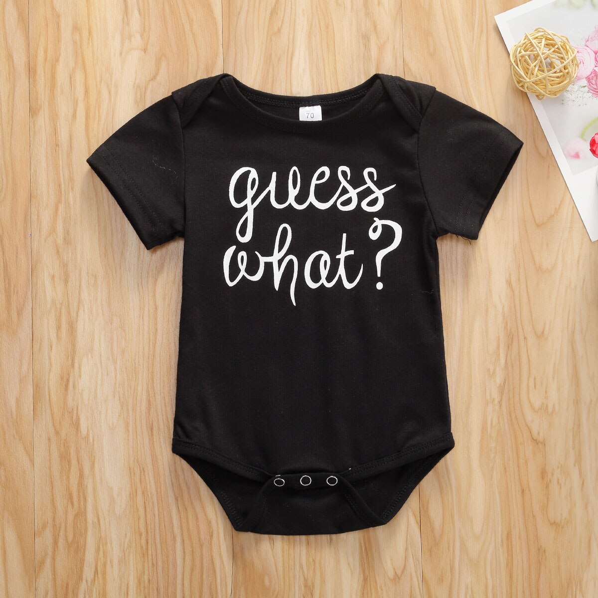 0-12M Nieuw Zomer Baby Baby Meisjes Jongens Jumpsuits Brief Print Shorts Mouwen Romper Tops 2 Kleuren: A / 6m