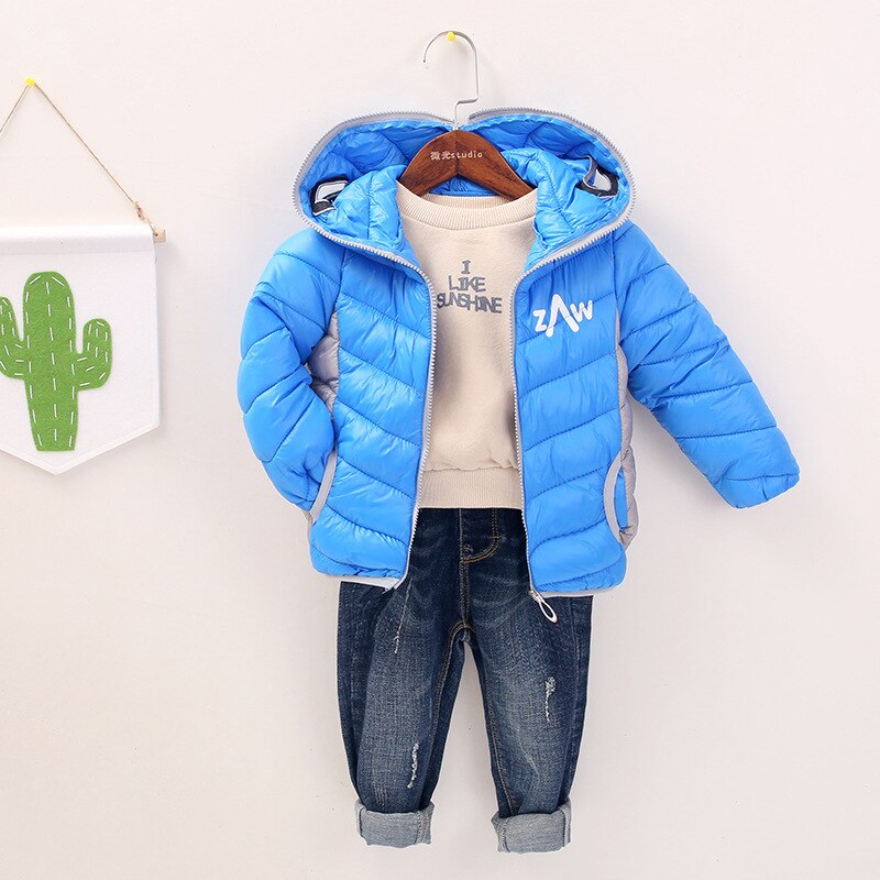 Kleur Bijpassende Hooded Kinderen Katoenen Kleding