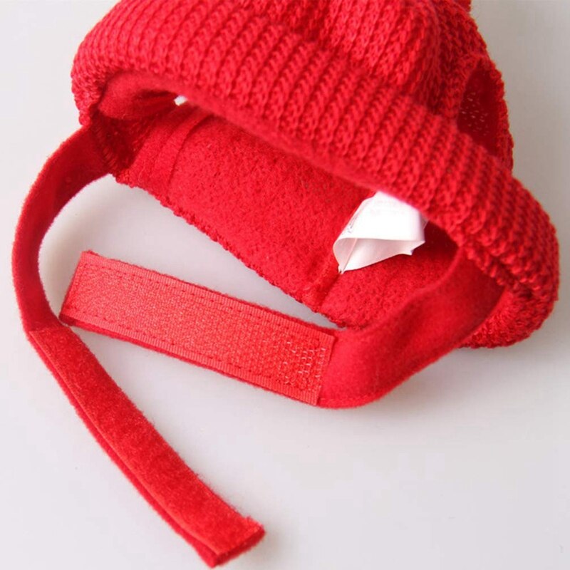 Hond Hoed Teddy Hoed Feestelijke Kat Accessoires Pommeren Warme Wollen Hatpet Hond Hoed (Rood)