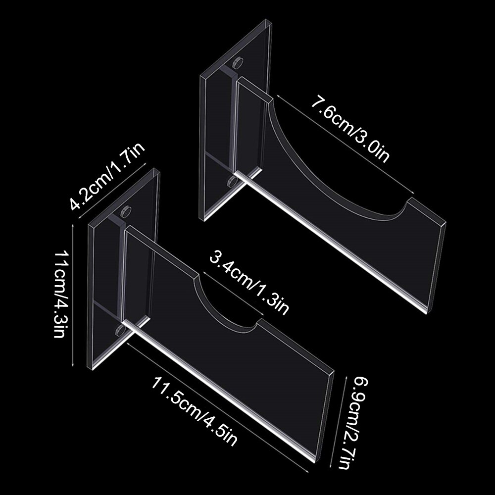 Baseball Bat Display Stand Acrylic Wall Mount Clear Softball Bat Supports Bracket Holder Baseball Bat Hanger Display Stents