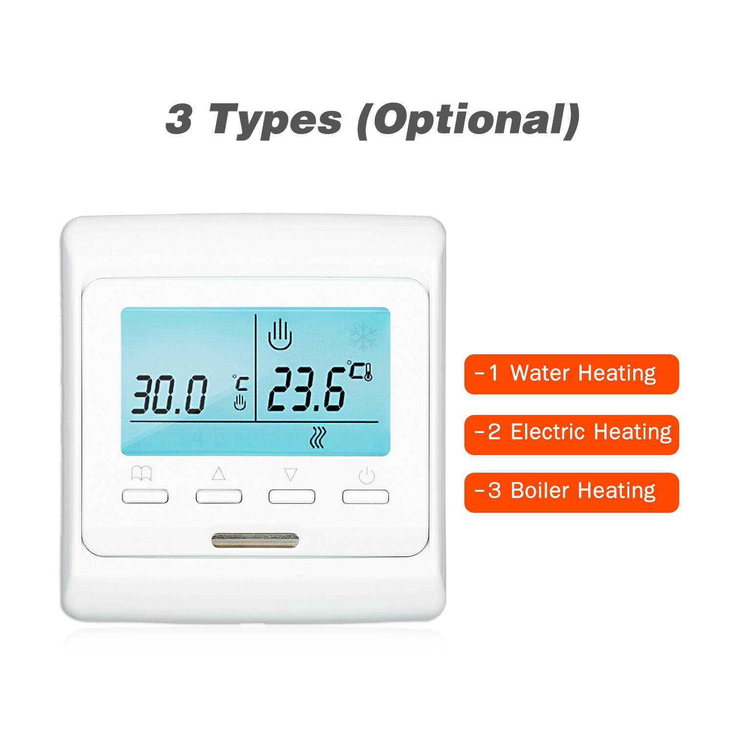 Programmable Smart Thermostat for Water Heating Turn On/Off Actuator Buit-in Sensor with Backlight Digital Temprature Controller