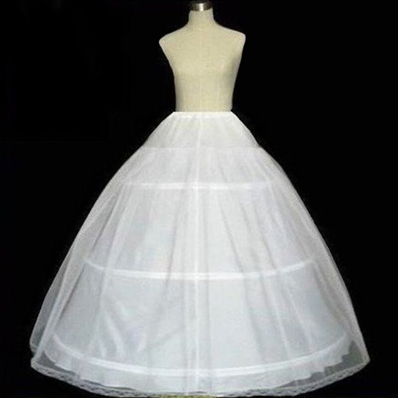 White 3 Hoops Bridal Crinolines Petticoat Bustle B... – Grandado